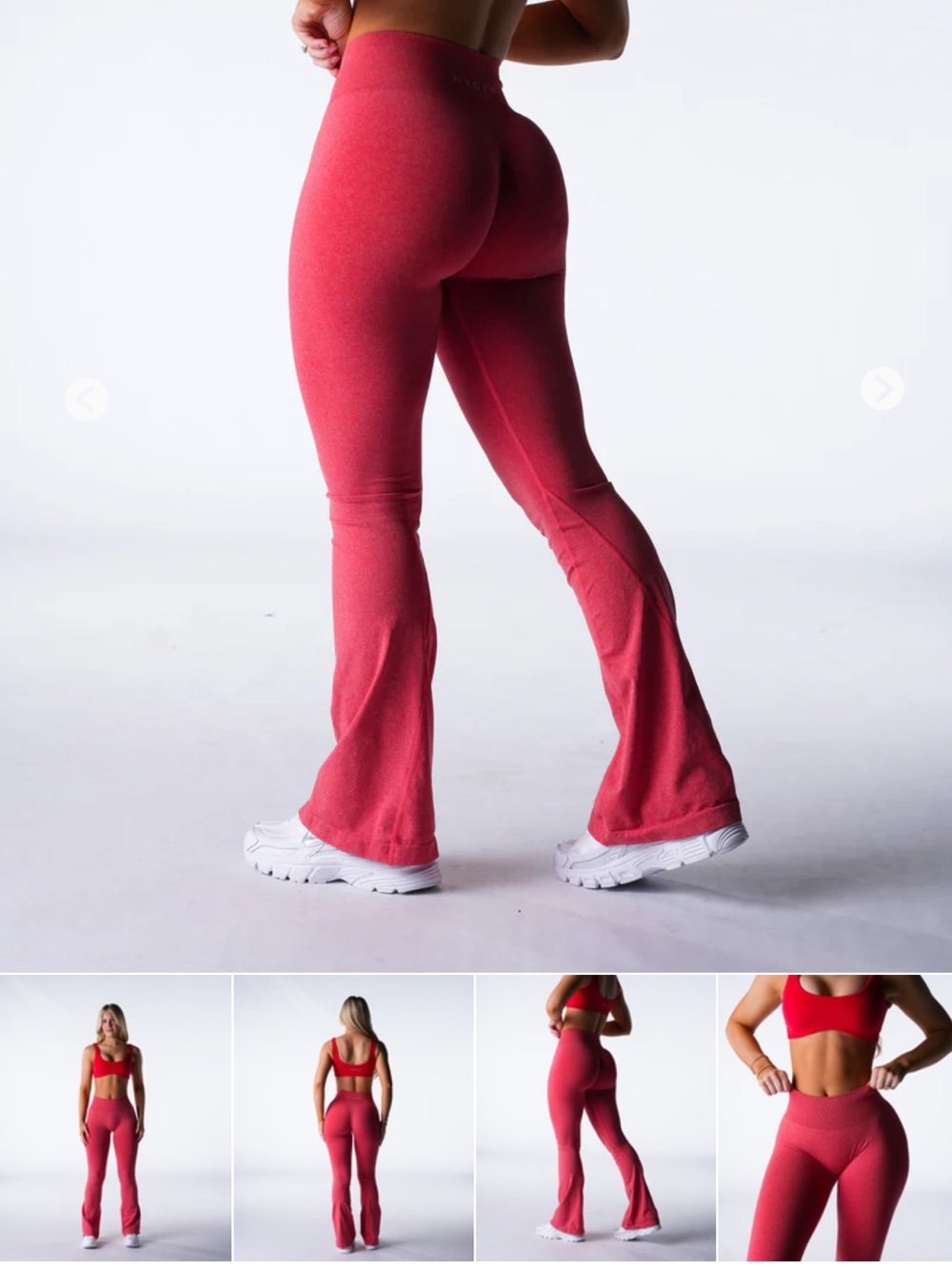 NWT NVGTN Cherry Crush Iconic Seamless Flare Leggings